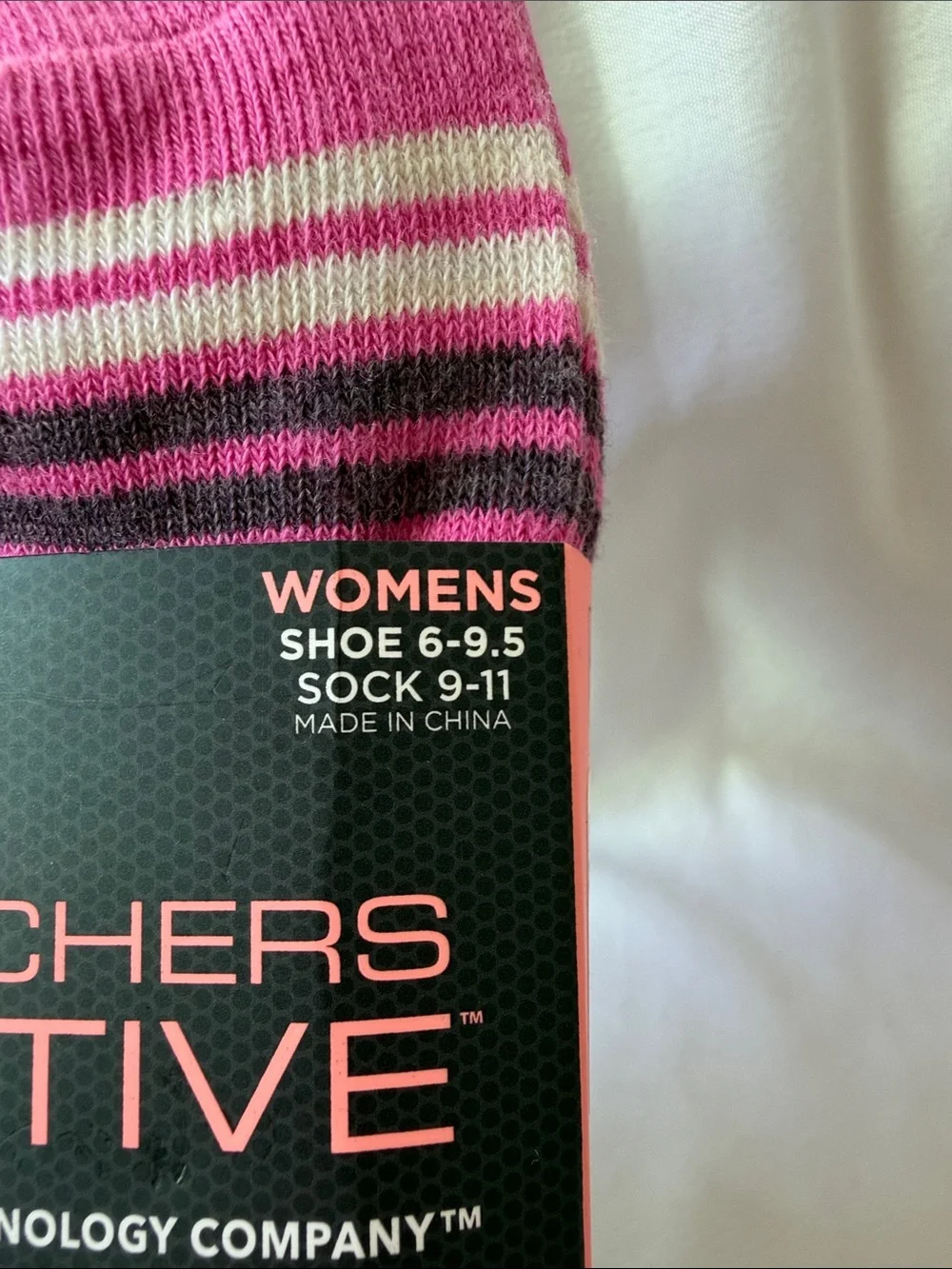 Skechers Active Women's Low Cut Socks - Pink & White Stripe (6 Pack)